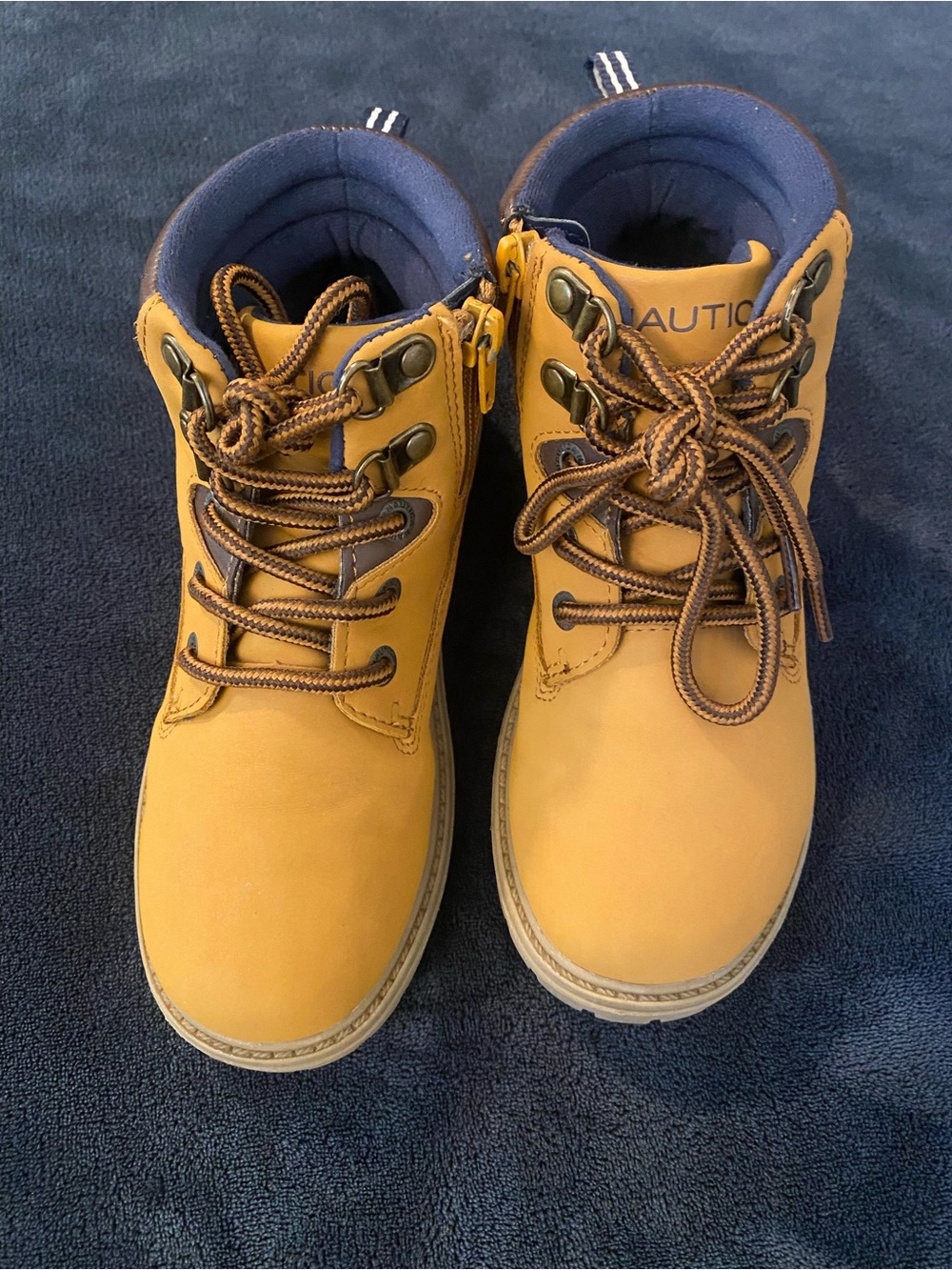Nautica Kids Wheat/Tan Lace-Up Hiking Boots